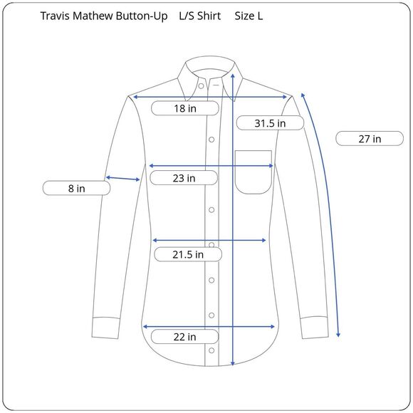 Travis Mathew Lightweight Button-Up Shirt Size Large Blue Plaid Soft Knit Slim - Picture 10 of 10